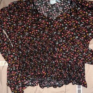 black floral top